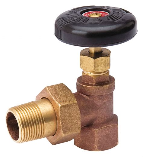 GRAINGER APPROVED Radiator Valve, Steam, Water, Forged Brass, 1/2 in ...