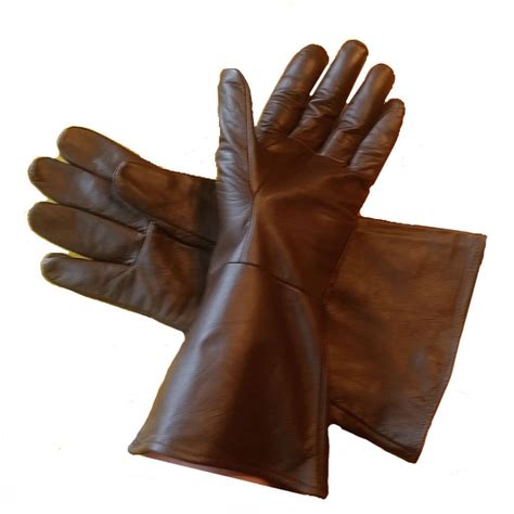 Leather Gauntlet Gloves DARK BROWN X-SMALL Long Arm Cuff | Leather gauntlet, Gauntlet gloves ...