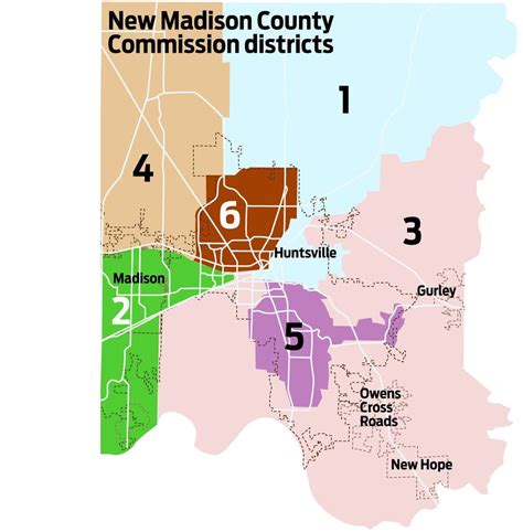 Madison County adopts new commission districts to reflect population changes in last census - al.com
