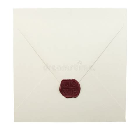 Envelope Sealed with a Red Wax Seal Stock Photo - Image of post, blank ...