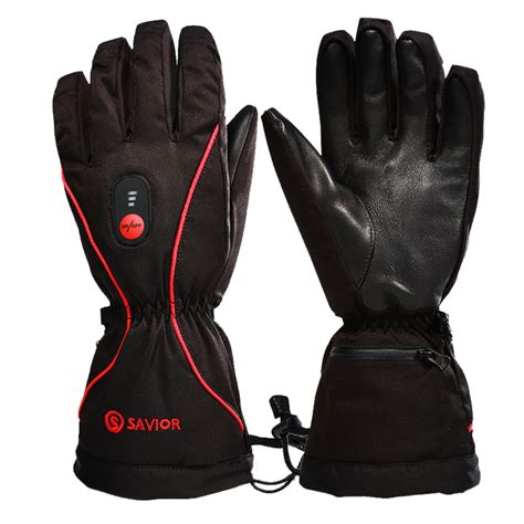 SAVIOR Winter Windproof Waterproof Outdoor Sports Skiing Heated Gloves ...