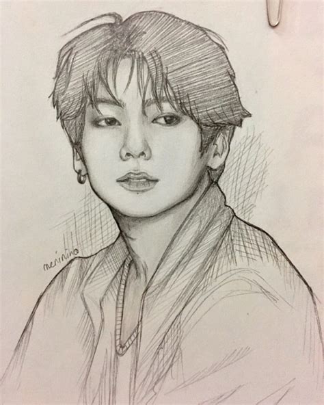 Jungkook Beginner Bts V Drawings Easy