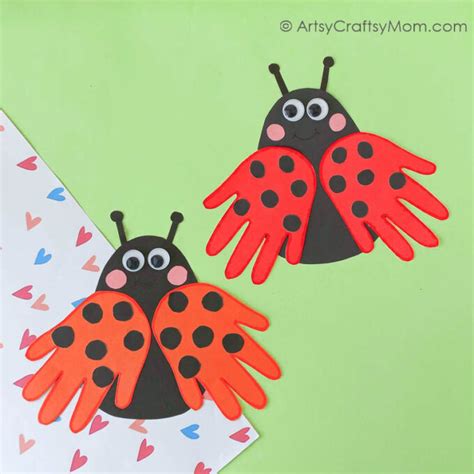 Adorable Handprint Ladybug Craft for Spring