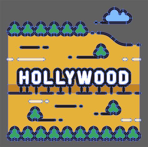 Hollywood Sign Vector