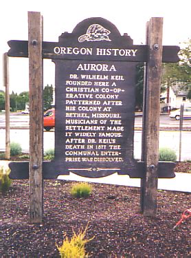 Historical Marker - Aurora | Oregon.com