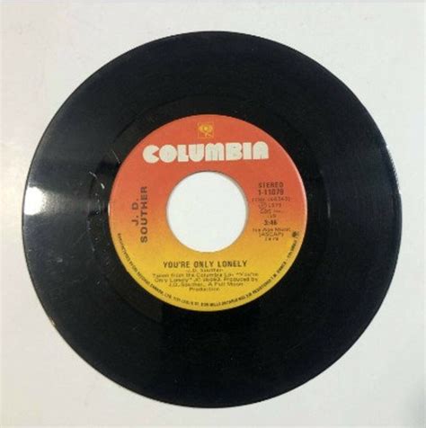 J.D. Souther You're Only Lonely/songs of Love 1-11079 - Etsy