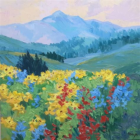 High Country Color by Laura Reilly, Acrylic, 24 x 24 x 1.5 | Art ...