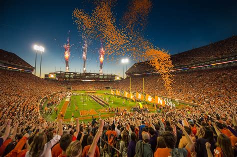 Clemson Football Stadium At Night