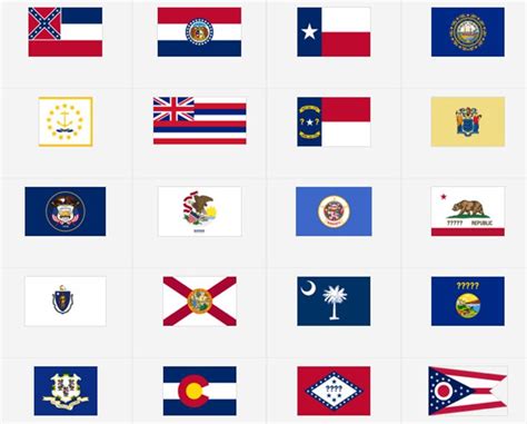 The U.S: State Flags - Map Quiz Game | State flags, Map quiz, World ...