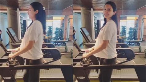 Anushka Sharma goes for indoor jog in last stretch of pregnancy, does ...