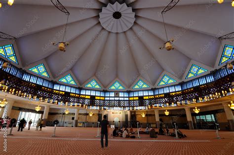 Interior of the National Mosque of Malaysia a.k.a Masjid Negara Stock ...