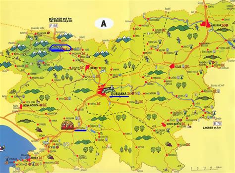 Detailed tourist map of Slovenia | Slovenia | Europe | Mapsland | Maps ...