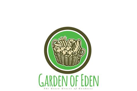 Garden of Eden Green Grocer Logo | Creative Logo Templates ~ Creative Market