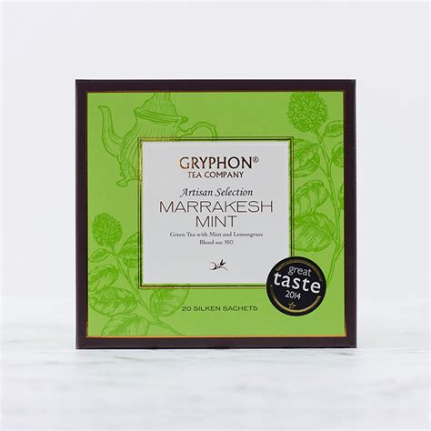 [GRYPHON TEA COMPANY] Marrakesh Mint Green Tea Artisan Collection - 20 Sachets