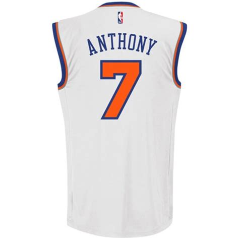 Mens New York Knicks Carmelo Anthony adidas White Replica Home Jersey ...