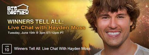 Big Brother 16 Preseason: Live Chat Today With Hayden Moss – Big ...