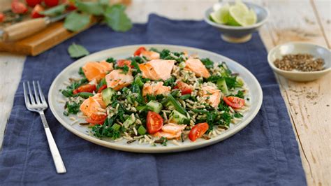 Salmon and Kale Wild Rice Salad | Tilda