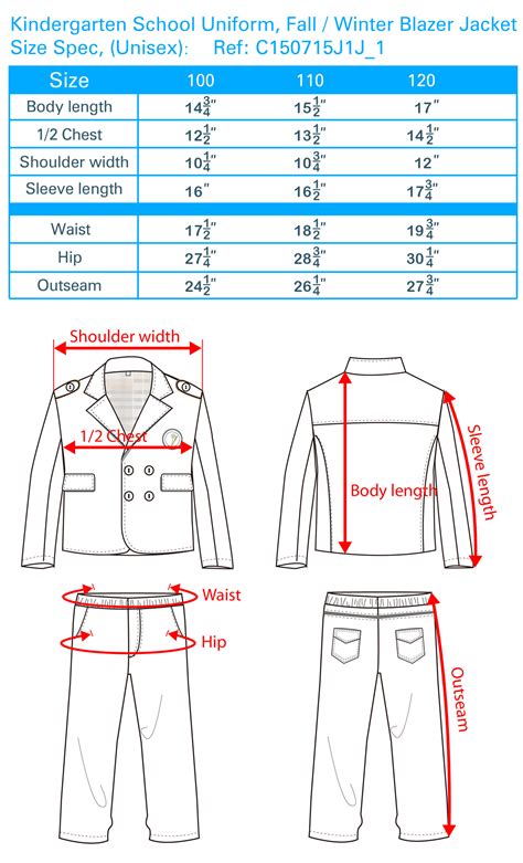 School Uniform Shirt Size Chart | Labb by AG