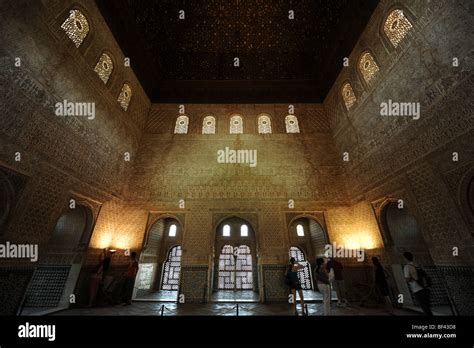 Hall of The Ambassadors (interior), Comares Palace, Nasrid Palaces, The Alhambra, Granada ...