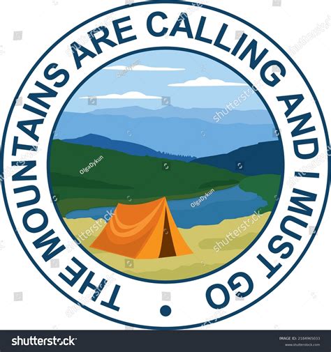 Mountains Calling Vector Illustration Stock Vector (Royalty Free ...