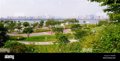 Panorama of Han river park in Seoul Stock Photo - Alamy