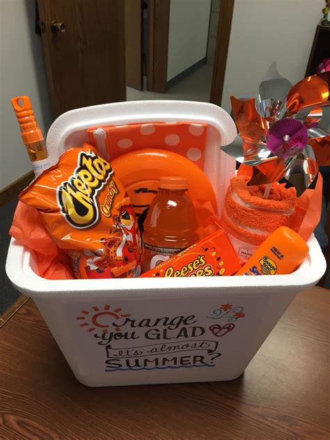 Orange You Glad It's Almost Summer? - Teacher Appreciation Week Gift.... Cooler… | Teachers ...