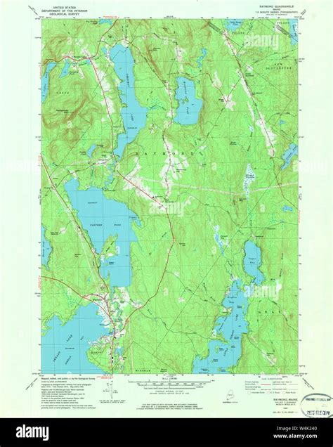 Maine USGS Historical Map Raymond 807088 1981 24000 Restoration Stock Photo - Alamy