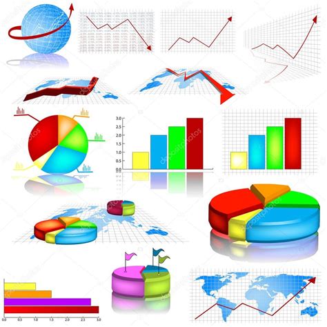 Statistic graph illustrations — Stock Vector © Stiven #25144641