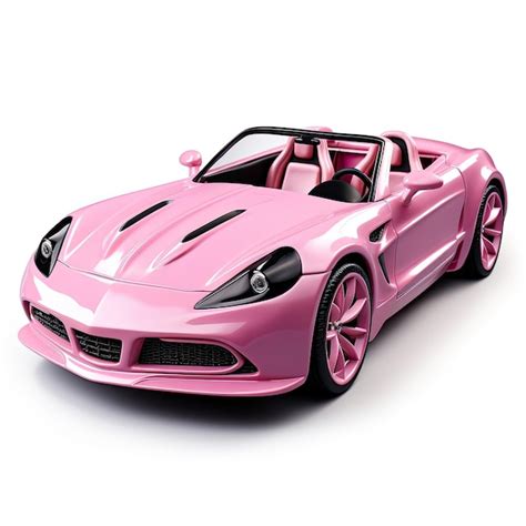 Premium AI Image | Barbie pink vintage sport car isolated on white ...