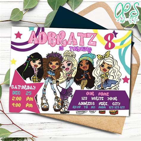 Bratz Invitation Customizable Template | CustomPartyShirts Studio