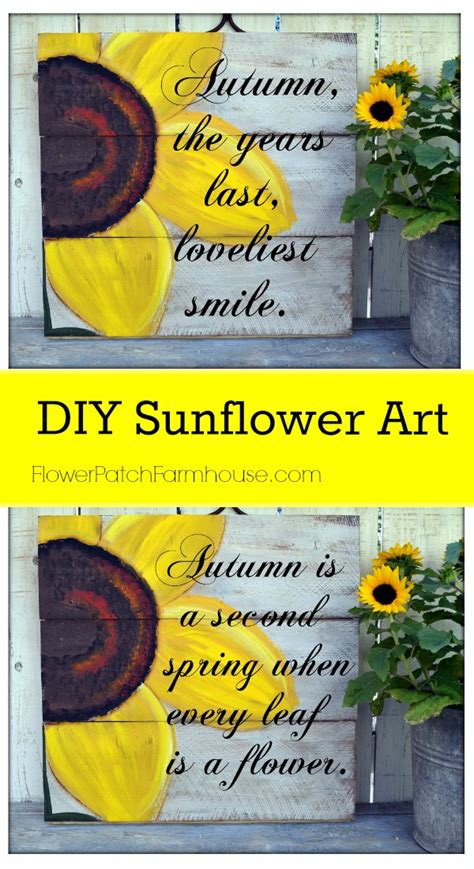 DIY Sunflower Art, FlowerPatchFarmhouse.com - Flower Patch Farmhouse