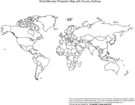 World Map Black White Printable | Printable Maps