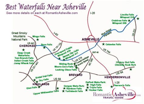 Asheville NC Waterfall Road Trips & Maps | RomanticAsheville.com | Nc waterfalls, North carolina ...