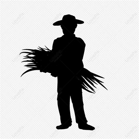 Farmer Silhouette, Farmers, Labor, Farming Silhouette PNG Transparent Background And Clipart ...