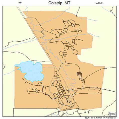 Colstrip Montana Street Map 3016525