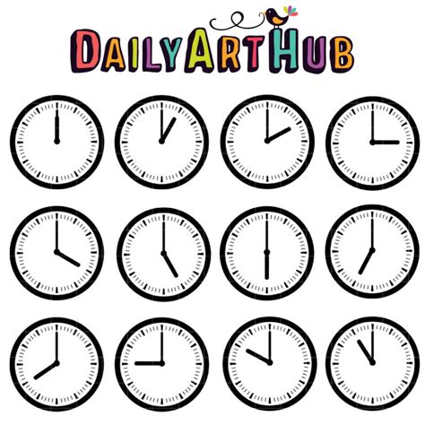 Time Zones Clip Art Set – Daily Art Hub // Graphics, Alphabets & SVG