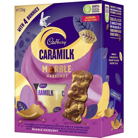 Cadbury Caramilk Marble Hazelnut Easter Egg 236g | Woolworths