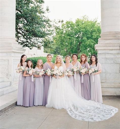 Lilac Lavender and White Spring Wedding Colors for 2022, Lilac Bridesmaid Dresses and Lavender ...