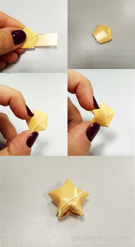 How to make 3D origami paper stars - Akamatra