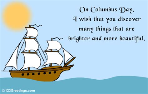 A Great Columbus Day! Free Columbus Day eCards, Greeting Cards | 123 Greetings