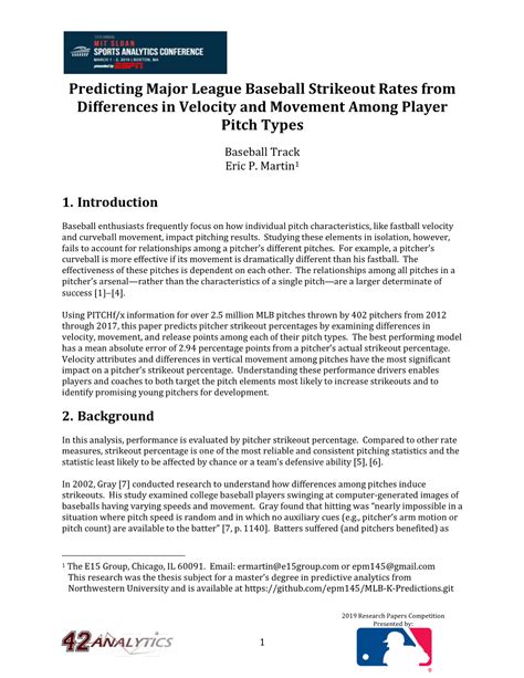 Predicting Major League Baseball Strikeout Rates from Differences in ...