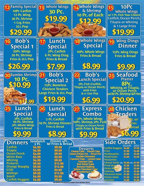 Menu at Express Fish & Chicken restaurant, Ypsilanti Charter Township