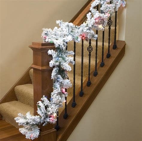 9' x 10" Pre-lit Flocked Pine Artificial Christmas Garland - Multi ...