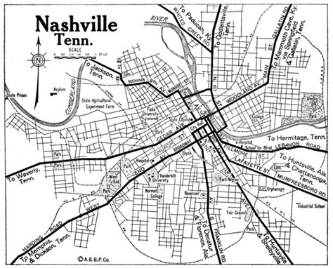 Nashville City Map - Nashville Tennessee • mappery