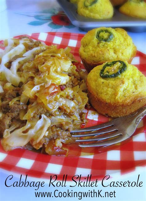 Cabbage Roll Skillet Casserole {with a low carb option using cauliflower rice}