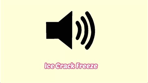 Ice Crack Freeze Sound Effect - YouTube