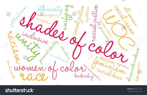 Shades Color Word Cloud On White Stock Vector (Royalty Free) 452311231 ...