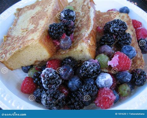 Fresh Berries with French Toast Stock Photo - Image of dessert ...