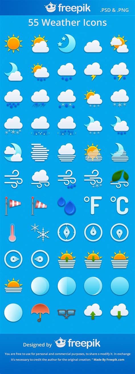 55 Free Weather Icons (PSD & PNG) - eWebDesign