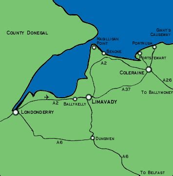 Map of Limavady - Tourism, Limavady Web Site